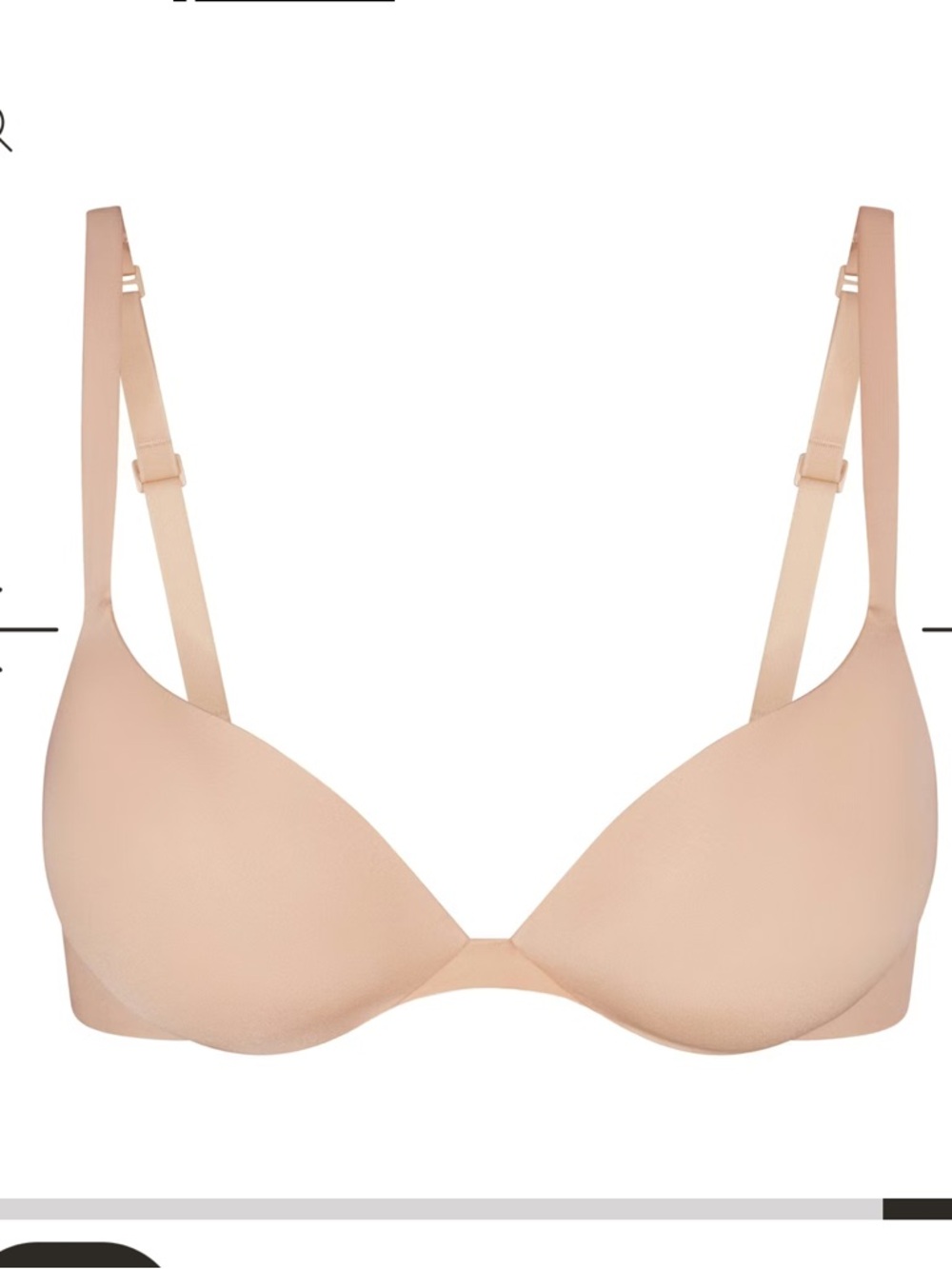 Skims teardrop push up bra. 34a. Mica